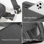 YOSHUYUKI Fanny Pack Crossbody Bag Trendy Waterproof Small Cross Body Purse for Women Men Fashion Waist Packs Mini Belt Pouch Chest Bum Hip Bag Lulu Dupes for Travel Vacation Running Dim Grey