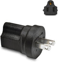 Ceptics Japan, Philippines NEMA 1-15 Travel Power Plug Adapter Accepts NEMA 5-15R - ETL Certified - Industrial Grade (IG-6)