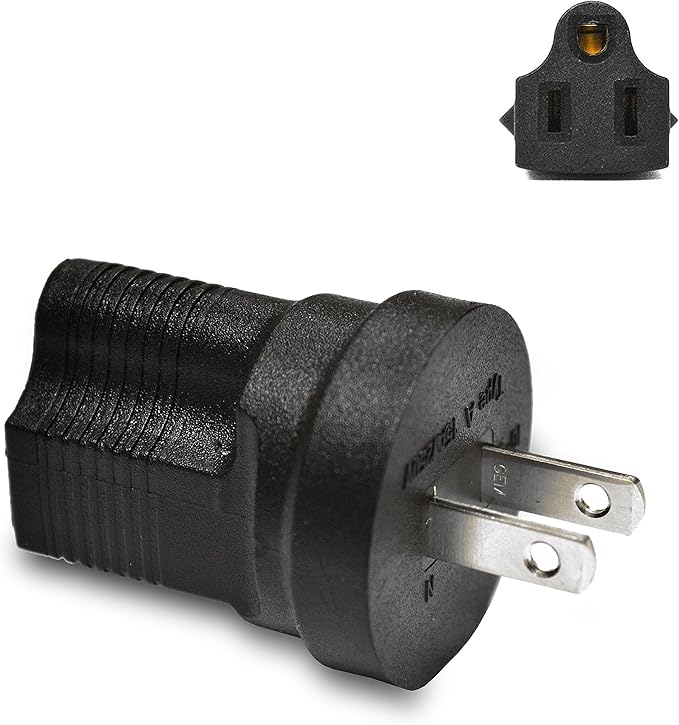 Ceptics Japan, Philippines NEMA 1-15 Travel Power Plug Adapter Accepts NEMA 5-15R - ETL Certified - Industrial Grade (IG-6)