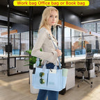 ZHMO Canvas Tote Bag for Women,Women's Bags Crossbody Bags Work Laptop Tote Bag Large Handbags Purse for Travel Nurse Teacher