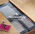LeanTravel Premium Compression Packing Cubes for Travel - Suitcase Organizer Bags with Double Zipper & Breathable Mesh Panel - Space Saving Carry On Luggage Essentials (6-Pack Black)