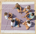 LANE LINEN Outdoor Blanket for Beach Games - Oversized Beach Towels for Adults, Pre-Washed, Quick Dry Finish – 82"x82", Perfect for Coastal Getaways, Backyard Relaxation – Regal Orchid
