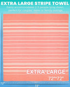 Giant Huge Thin Boho Throw Blanket Turkish Beach Blanket Towel Jumbo Extra Large Xl XXl Big Oversized Outdoor Picnic Accessories Airplane Travel Essentials Camping Gears Must Haves Yard Yoga Mat Coral