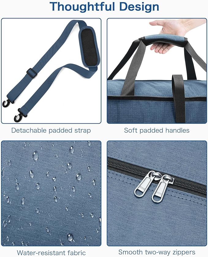80L EXTRA LARGE Duffle Bag for Travel, 26" Foldable Travel Duffel Bag with Shoe Compartment for Men Women, Waterproof & Tear Resistant (Dark Blue, EXTRA LARGE, 80L)