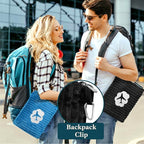 PAVILIA Travel Blanket Pillow, Airplane Blanket Set in Soft Bag with Pockets, Plane Blanket Compact Packable, Flight Essentials Car Pillow, Travelers Accessories Gifts, Luggage Strap, Black