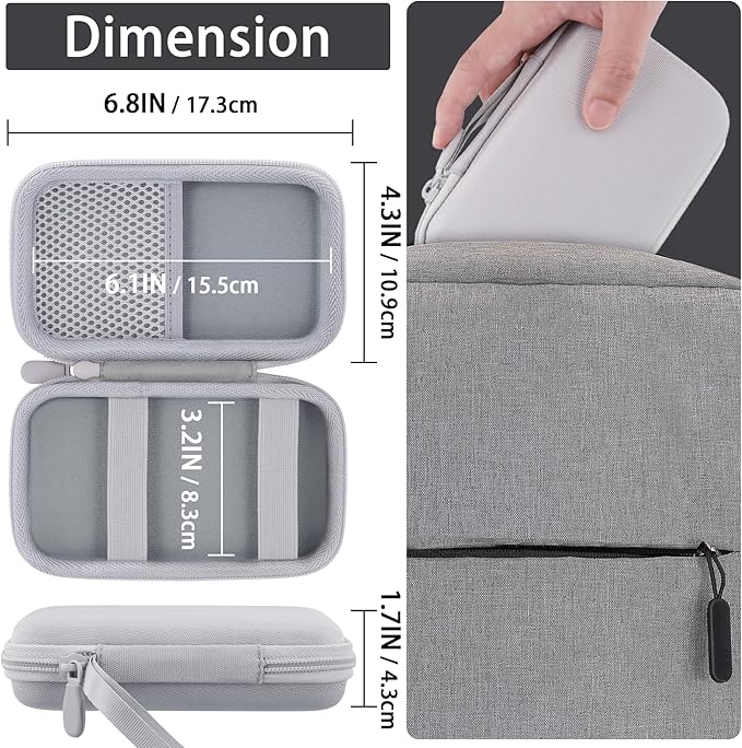 co2CREA Case for Anker Zolo Magnetic Power Bank Wireless Portable Charger, Hard Travel Case Compatible with Anker 5,000mAh / 10,000mAh Magsafe Battery Pack (White Case)