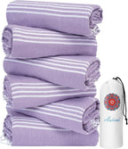 Antfuny 6 Packs Turkish Beach Towels Yoga Blanket Gym Workout Towel Mens Birthday Gift Ideas for Father Day Dad Husband Brother Uncle Son Daughter Boyfriend Male Boss Grandpa Him Appreciation Purple