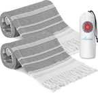 2 Pack Turkish Beach Towel Quick Dry Sand Free Mens Birthday Gift Idea for Dad Father Day Husband Brother Uncle Boyfriend in Law Male Boss Grandpa Him Retirement 60th 50th 40th 30th Wife Daughter Son