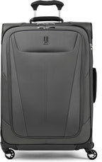 Travelpro Maxlite 5 Softside Expandable Luggage with 4 Spinner Wheels, Lightweight Suitcase, Men and Women, Shadow Grey, Checked-Medium 25-Inch