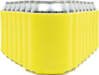 Blank Beer Can Cooler Sleeves (60-Pack) Soft Insulated Beer Can Coolies - HTV Friendly Blank Koolies in Bulk for Beer Cans & Bottles - Coolie Blanks for Vinyl Projects & Wedding Favors (Yellow)