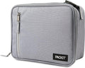PackIt(R) Freezable Classic Lunch Box, Gray Fog, Built with EcoFreeze(R) Technology, Collapsible, Reusable, Zip Closure With Front Pocket and Buckle Handle, For Work Lunches and Fresh Lunch On the Go