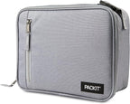 PackIt(R) Freezable Classic Lunch Box, Gray Fog, Built with EcoFreeze(R) Technology, Collapsible, Reusable, Zip Closure With Front Pocket and Buckle Handle, For Work Lunches and Fresh Lunch On the Go