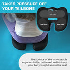 Xtreme Comforts Seat Cushion, Tailbone Relaxer - Coccyx Cushion for Tailbone Pain Desk, Wheelchair & Car Use - Back Support Pillow for Chair