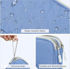 FYY Electronic Organizer, Travel Cable Organizer Bag Pouch Electronic Accessories Carry Case Portable Waterproof Double Layers All-in-One Storage Bag for Cable, Cord, Charger, Phone, Pattern Blue (M)