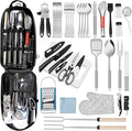 35-Piece Camping Kitchen Utensil Set – Portable Outdoor Cooking Utensils for Camping, RV, Backpacking & BBQ | Complete Camp Kitchen Gear Set with Carry Bag, Grilling Tools & Cooking Accessories