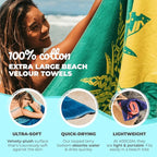 Nova Blue Pineapple Beach Towel – Yellow and Green with A Tropical Design, Extra Large, XL (34”X 63”) Tropical Fruit, Yellow Beach Towel with Unique Design Made from 100% Cotton