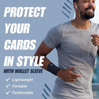 Wallet Sleeve, Wallet Wristband - Anti-Pickpocket -RFID Anti-theft - Lightweight -Perfect for Travel, Running, Hiking,3 Pack