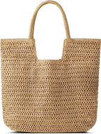 Straw Beach Bags for Women - Summer Woven Tote Bag Shoulder Handbags, Large Beach Bag for Women for Holiday