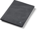 Allett Travel Wallet, Jet Black | Nylon, Thin Bifold, RFID Blocking, Minimalistic, Front Pocket | Holds Up To 10 Cards & Passport | For Men & Women