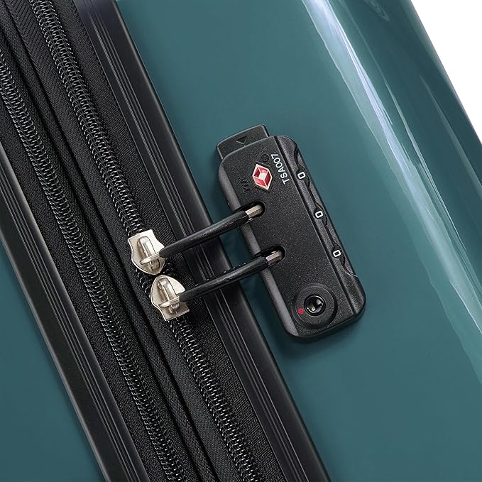 DELSEY PARIS Helium Aero Hardside Expandable Luggage with Spinner Wheels, Metallic Green, 2-Piece Set (21/28)