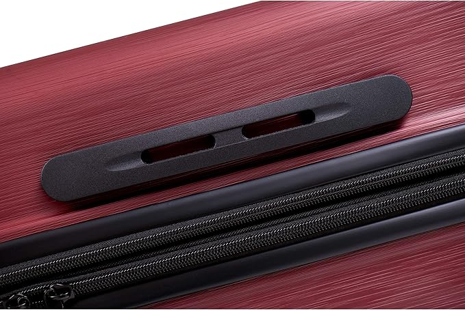 NONSTOP NEW YORK Luggage Expandable Spinner Wheels hard side shell Travel Suitcase Lightweight, TSA Lock, Double USB Port (Burgundy, Carry-On 20-Inch)