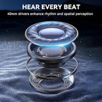 Pointcinco Hybrid Active Noise Cancelling Headphones, Over Ear Bluetooth 6.0 Wireless Headphones, 80H Playtime, Deep Bass, HiFi Stereo Sound, Lightweight Foldable for Travel, Home and Office(Black)