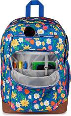 JanSport Cool Backpack with 15-inch Laptop Sleeve, Large Computer Bag Rucksack with 2 Compartments, Ergonomic Straps, Flower Market