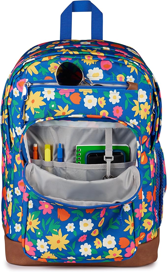 JanSport Cool Backpack with 15-inch Laptop Sleeve, Large Computer Bag Rucksack with 2 Compartments, Ergonomic Straps, Flower Market