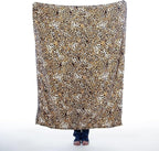 CARSTENS, INC. Travel Blanket, Premium Compact 2-in-1 Airplane Blanket/Pillow, Leopard Print
