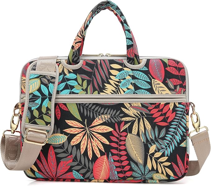 kayond Forest series Black Patten water-resistant Laptop Shoulder Messenger Bag Case Sleeve for 12 Inch 13 Inch Laptop