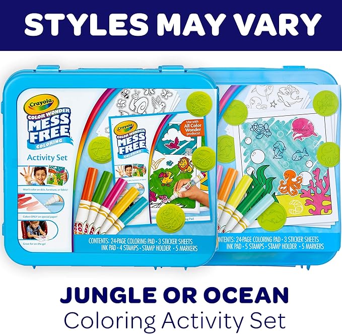 Crayola Color Wonder Mess Free Coloring Activity Set (30+ Pcs), Travel Art Kit, Gift for Kids & Toddlers, Ages 3+