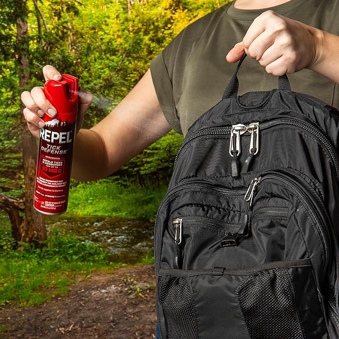 Repel Tick Defense, Repels Ticks & Mosquitos For Up To 10 Hours, Keep Ticks Away, (Unscented Aerosol Spray) 6.5 fl Ounce