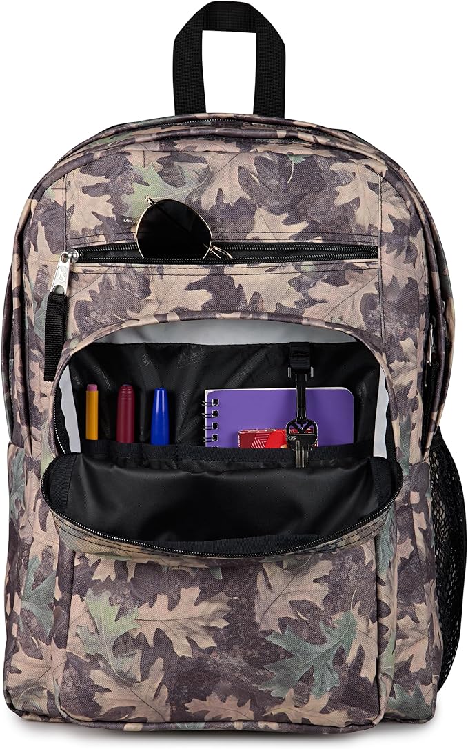 JanSport Laptop Backpack - Computer Bag with 2 Compartments, Ergonomic Shoulder Straps, 15” Laptop Sleeve, Haul Handle - Woodland Camo