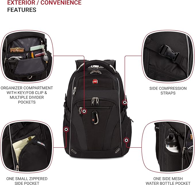 SWISSGEAR SA6752 TSA Friendly ScanSmart Laptop Backpack (Black)