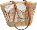 Trifabricy Beach Bags for Women, Summer Straw Bag, Woven Straw Beach Tote Bag Shoulder Handbags