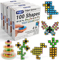 TOSY Magnet Fidget Spinner Mini - 8 Blocks, 3in1 Toy: Transformable Fidget Spinner, Infinity Cube, 2x2 Puzzle Cube, Easter Basket Stuffers Gift for Kids/Adult, STEM Sensory Stress Relief Toy, 4-Pack