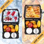 Car organizer for kids ，Backseat Organizer for Kids and Passenger Seat Organizer for Adults ，Car Seat Cooler and Warmer with Cup Holders and Convertible Tray Lid(Black)