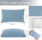Marrywindix Tiny Pillow 2 Pack Small Decorative Pillow 9.5 x 5.5 in Tiny Travel Pillows Soft Pet Pillow for Camping Travel Sleeping Bed Sofa Neck Knee Wrist Support (Blue)