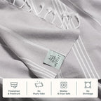 WETCAT Turkish Beach Towel Oversized (38"x71") 100% Turkish Cotton, Made in Turkey - Sand Free, Extra Large, Ultra Soft, Quick Drying, Compact & Lightweight for Travel - Light Grey