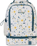 Bentgo Kids 2-in-1 Backpack & Insulated Lunch Bag - Durable 16” Backpack & Lunch Container in Unique Prints for School & Travel - Water Resistant, Padded & Large Compartments (Friendly Skies)