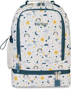 Bentgo Kids 2-in-1 Backpack & Insulated Lunch Bag - Durable 16” Backpack & Lunch Container in Unique Prints for School & Travel - Water Resistant, Padded & Large Compartments (Friendly Skies)