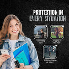 Police Magnum Personal Safety Alarm & Pepper Spray Combo Self Defense Pack for Women- Loud 135db Siren with Light & Max Strength Flip Top Pepper Spray Protection