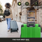 Kenneth Cole REACTION Out of Bounds Lightweight Hardshell 4-Wheel Spinner Luggage, Kelly Green, 20-Inch Carry On
