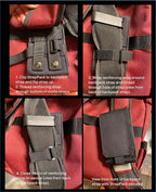 StrapPack Two Zipper Clip-On Pouch - Travel Wallet, Backpack Pouch, Passport Holder