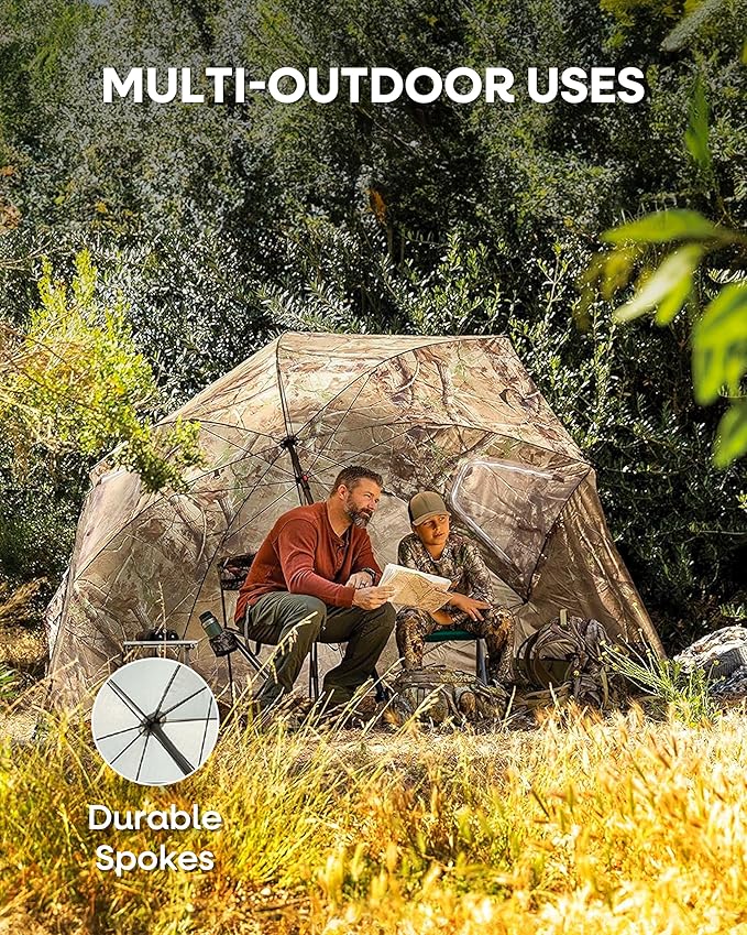 Sport-Brella Premiere UPF 50+ Umbrella Shelter with Patented Side Panels and Tilt Mechanism, Heavy-Duty 1.25 Inch Center Pole, Auger Anchor for Sand and Grass