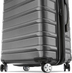 Samsonite Omni 2 Hardside Expandable Luggage with Spinner Wheels, 2-Piece Set (19/24), SOLID CHARCOAL
