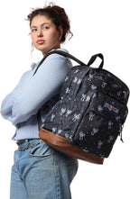 JanSport Cool Backpack with 15-inch Laptop Sleeve, Large Computer Bag Rucksack with 2 Compartments, Ergonomic Straps, Pastel Petals - Black