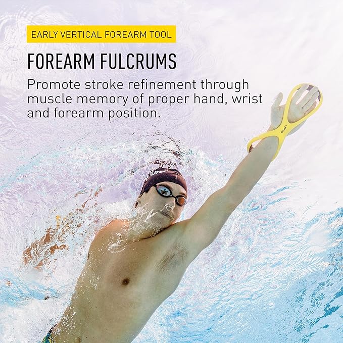 FINIS Forearm Fulcrum Swim Trainer - Promotes Early Vertical Forearm Position - Improves Stroke Technique - Adults