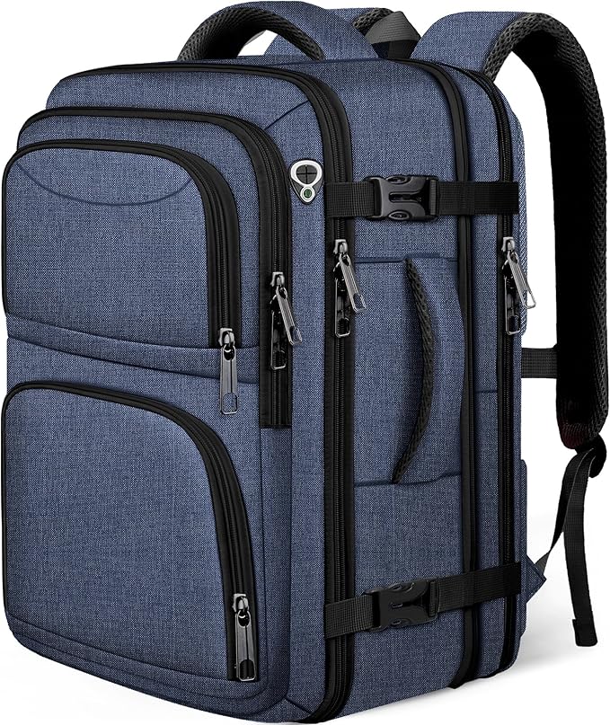 Travel Backpack, Extra Large Carry on Backpack, TSA 18.4 inch Laptop Bags Flight Approved, Lightweight Waterproof Business Luggage Bag, Gifts for Women, Blue