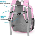 STEAMEDBUN Corduroy Kids Backpack for Girls 3-8, Girls Backpack for Elementary Kindergarten - Rainbow